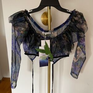 Zara tinker bell tulle ruffle top